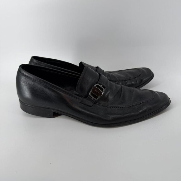 Salvatore Ferragamo Men Size 11 Black Leather Horsebit Loafer Dress Shoes main image 5
